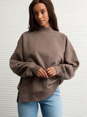AE Everyday Luxe Oversized Mockneck sweater